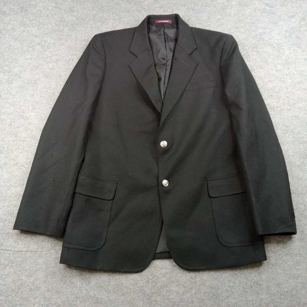Nordstrom Blazer Jacket Womens 18R Black Wool Blend Lined‎ Notch Lapel Workwear